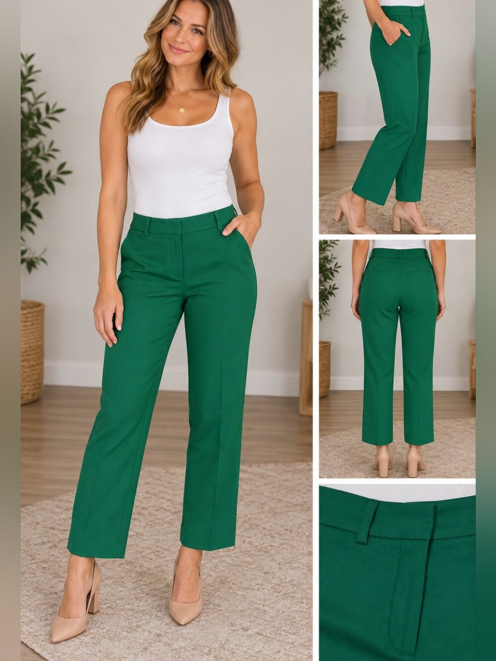 New loft Women's size 14 green capri pants #26